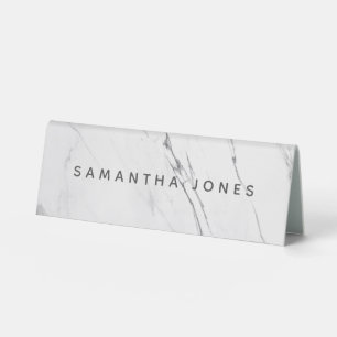 Individuelle Name Table Modern White Marble Tischaufsteller