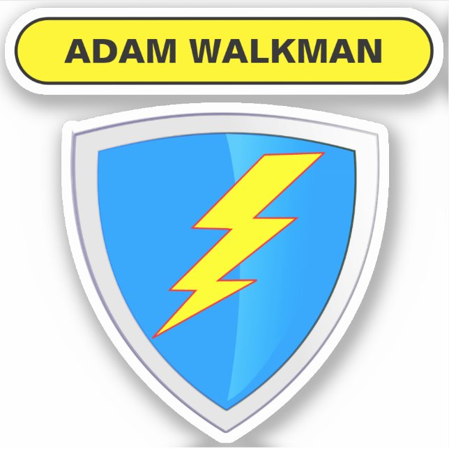 Individuelle Name-Tag - HardHat Aufkleber (Vorderseite)