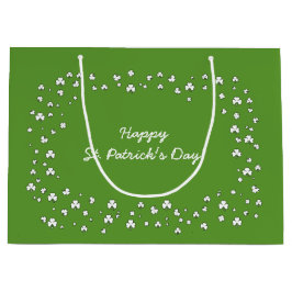 Individuelle Name Teddy Bear St.Patrick's Day Große Geschenktüte