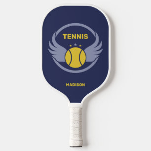 Individuelle Name Tennis Ball mit Flügen Pickleball Schläger