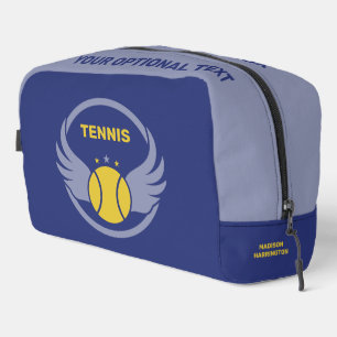 Individuelle Name Tennis Ball mit Flügen Waschbeutel
