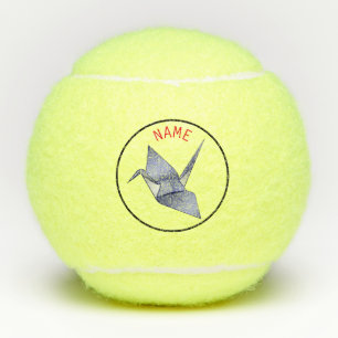 INDIVIDUELLE NAME Tennis Ball W/ ORIGAMI CRANE