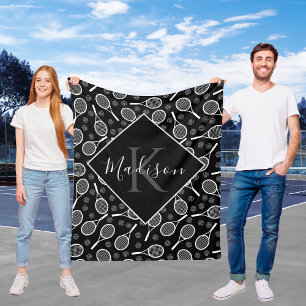 Individuelle Name Tennis Racket Fleece Blanket
