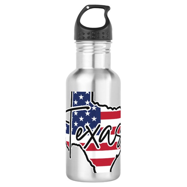 Individuelle Name Texas Edelstahlflasche (Vorderseite)