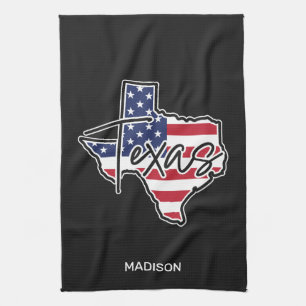 Individuelle Name Texas Geschirrtuch