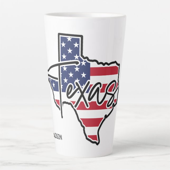 Individuelle Name Texas Milchtasse (Vorderseite)