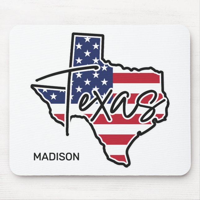 Individuelle Name Texas Mousepad (Vorne)