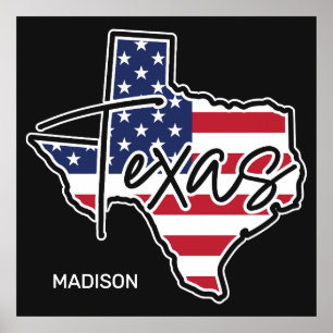 Individuelle Name Texas Poster