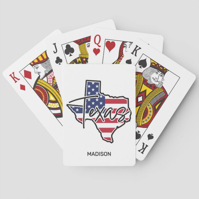 Individuelle Name Texas Spielkarten (Rückseite)