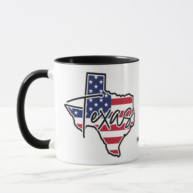 Individuelle Name Texas Tasse (Links)