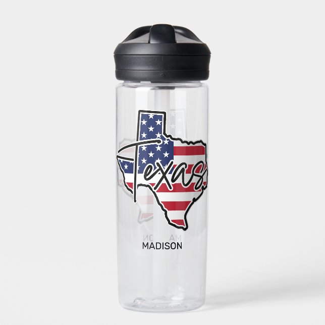 Individuelle Name Texas Trinkflasche (Vorderseite)