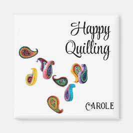 Individuelle Name Text, abgekühlte Paisleys, 2-Zol Magnet