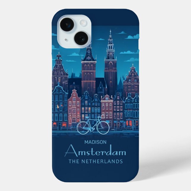 Individuelle Name / Text Amsterdam Case-Mate iPhone Hülle (Rückseite)