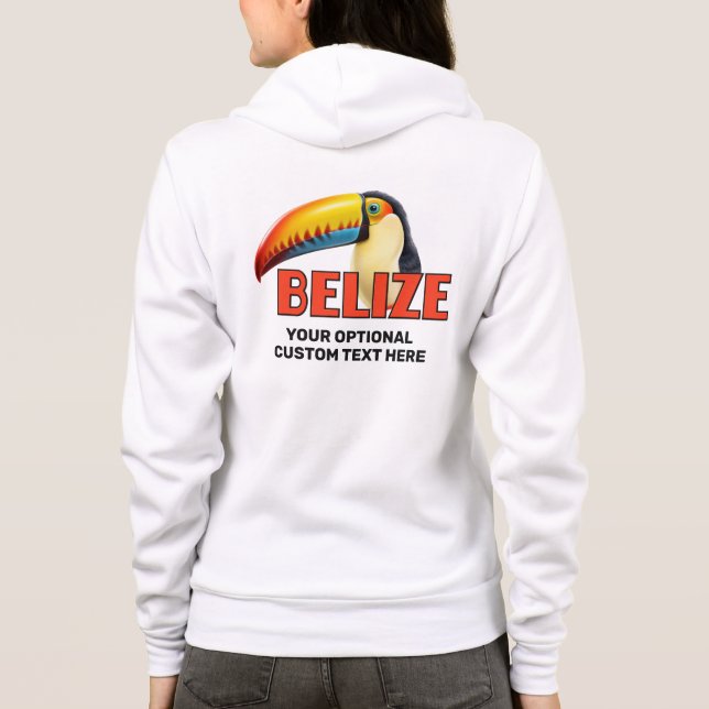 Individuelle Name & Text BELIZE Toucan Hoodie (Rückseite)