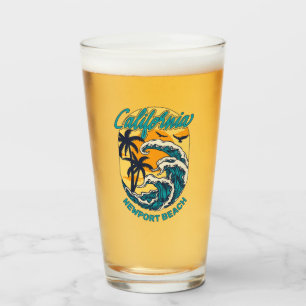 Individuelle Name / Text California Surfen Glas