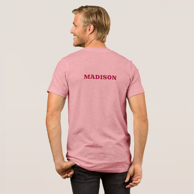 Individuelle Name / Text California Surfen Tri-Blend Shirt (Rückseite voll)