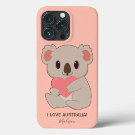 Individuelle Name, Text & Farbe Liebe Koala Telefo Case-Mate iPhone Hülle