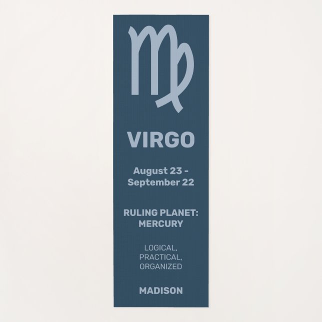 Individuelle Name / Text & Farbe Zodiac-Zeichen Yogamatte (Vorderseite)