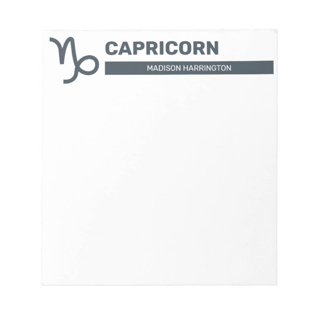 Individuelle Name / Text & Farbe Zodiac Zeichenkor Notizblock (Vorderseite)