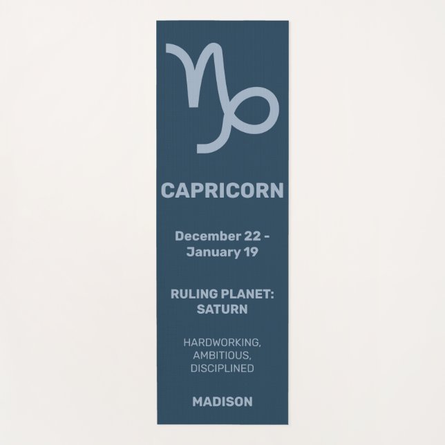 Individuelle Name / Text & Farbe Zodiac Zeichenkor Yogamatte (Vorderseite)