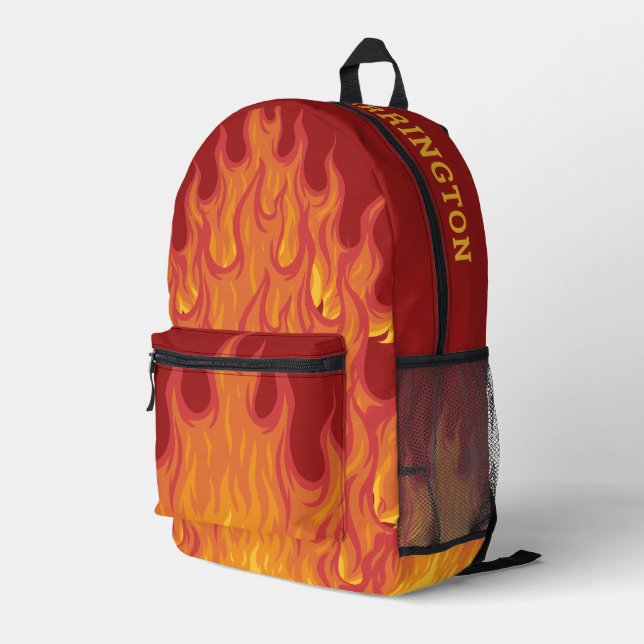 Individuelle Name/Text-Feuerwehrmann Bedruckter Rucksack (Rückseitige Ecke Rechts)