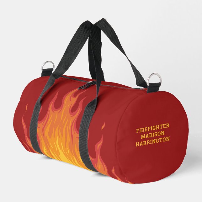 Individuelle Name/Text-Feuerwehrmann Duffle Bag (Linke Seite)