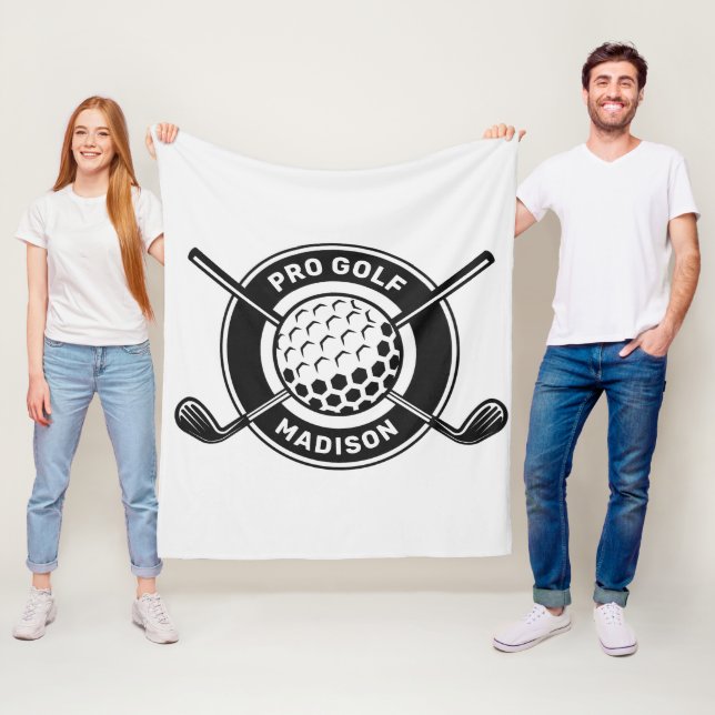 Individuelle Name & Text Golf Fleecedecke (Beispiel)