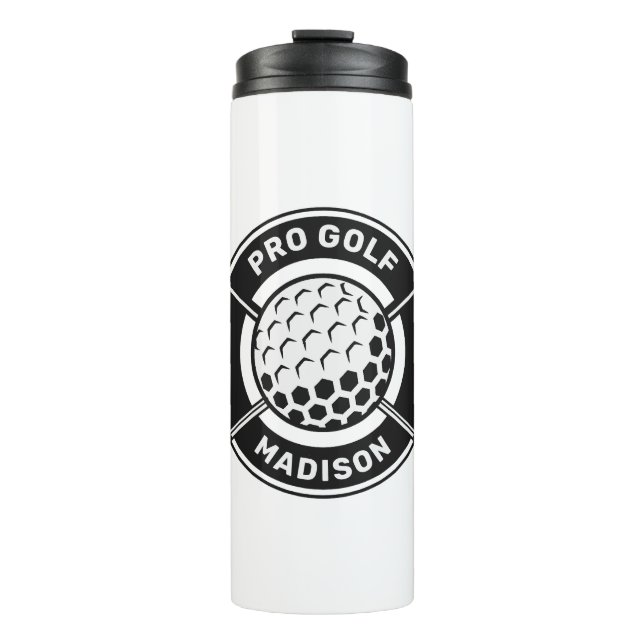 Individuelle Name & Text Golf Thermosbecher (Vorderseite)