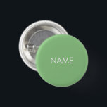 Individuelle Name-Text grün weiß minimalistisch Button<br><div class="desc">Anpassen mit Name,  minimalistischer Weiß-Taste,  Button</div>