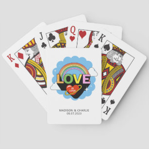 Individuelle Name / Text "Liebe ist Liebe" Spielkarten