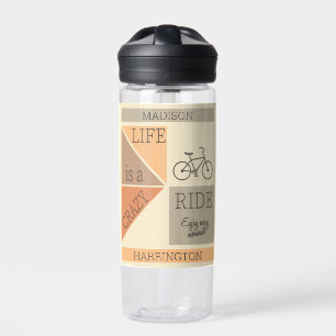 Individuelle Name / Text Life ist ein verrückter A Trinkflasche