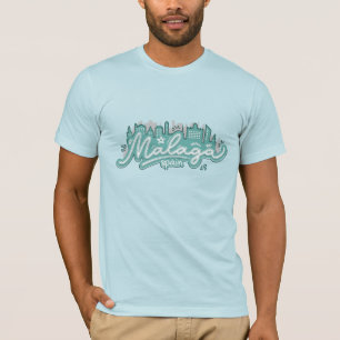 Individuelle Name / Text Malaga Spanien T-Shirt