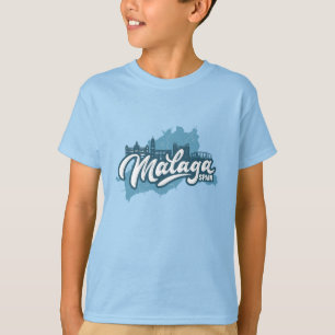 Individuelle Name / Text Malaga Spanien T-Shirt