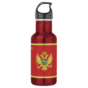 Individuelle Name & Text Montenegro Edelstahlflasche