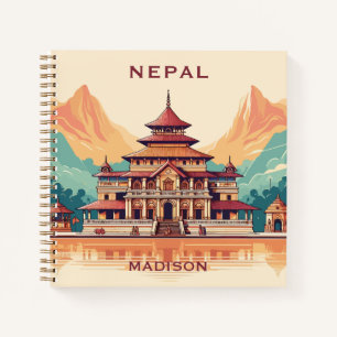 Individuelle Name & Text Nepal Notizbuch