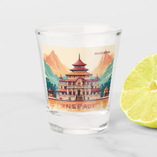 Individuelle Name & Text Nepal Schnapsglas