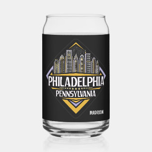 Individuelle Name/Text Philadelphia Pennsylvania Dosenglas