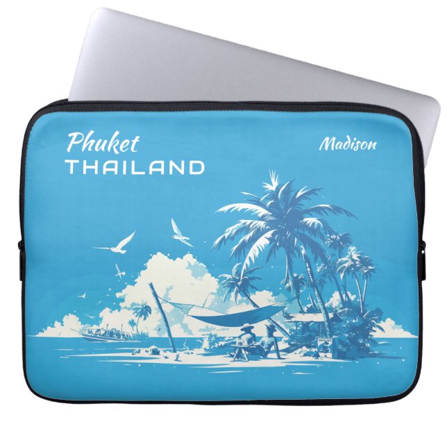 Individuelle Name & Text Phuket Thailand Laptopschutzhülle (Vorderseite)