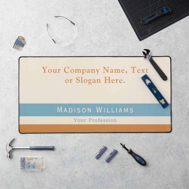 Individuelle Name Text Slogan Office oder Personal Schreibtischunterlage (Arbeitsplatz)