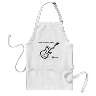Individuelle Name & Text Stilisierte Gitarre Schürze