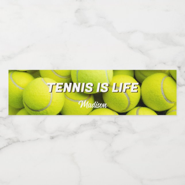 Individuelle Name & Text Tennis Balls (Einzelnes Label)