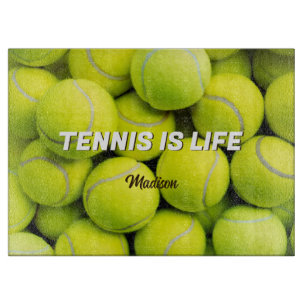 Individuelle Name & Text Tennis Balls Schneidebrett