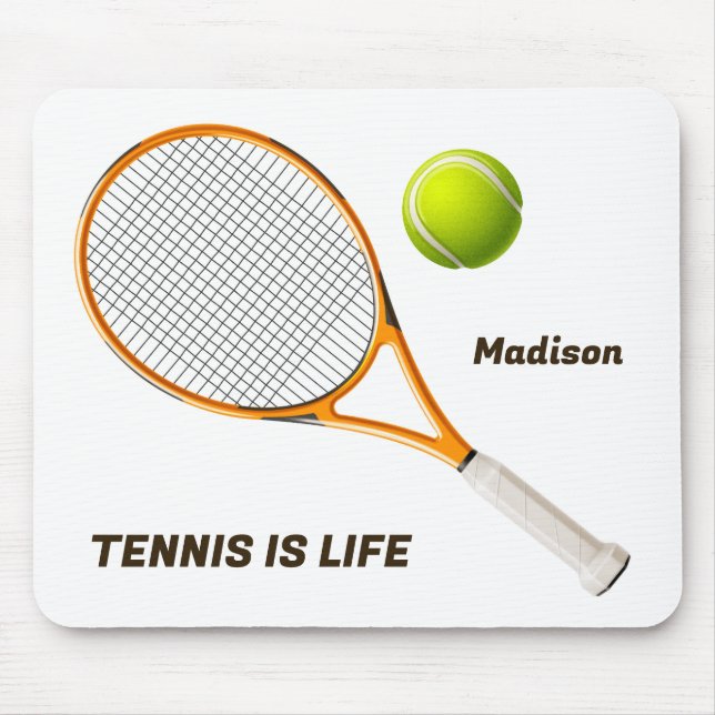 Individuelle Name & Text Tennis Mousepad (Vorne)