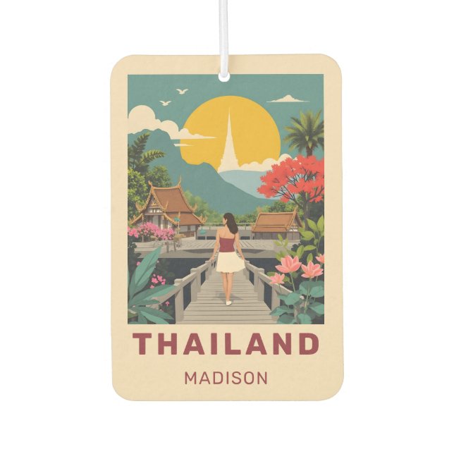 Individuelle Name / Text Thailand Autolufterfrischer (Vorderseite)