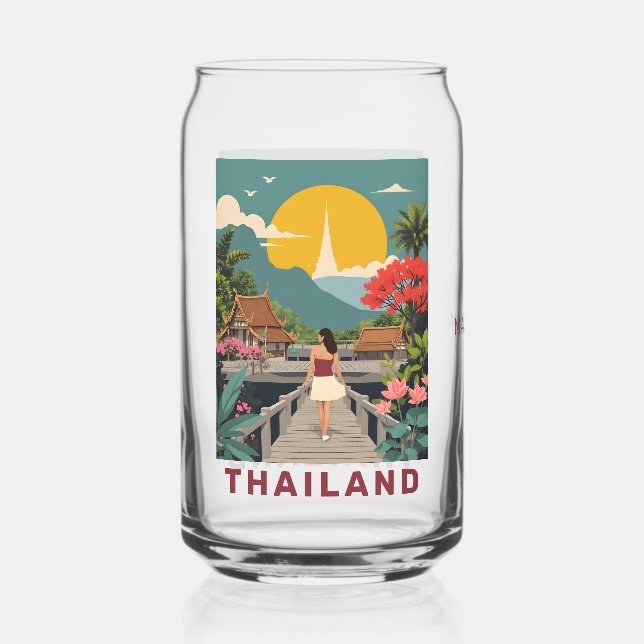 Individuelle Name / Text Thailand Dosenglas (Vorderseite)