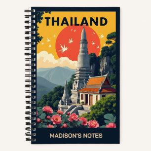 Individuelle Name / Text Thailand Notizbuch