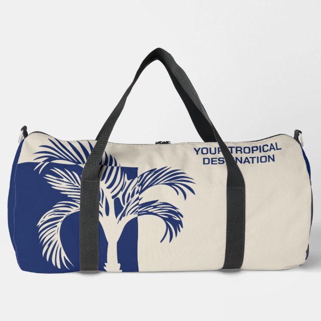 Individuelle Name & Text - tropischer Urlaub Duffle Bag (Vorderseite)