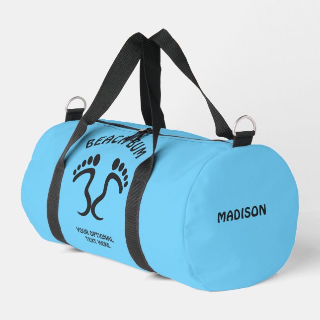 Individuelle Name-, Text- und Color-Beach-Bum Duffle Bag (Linke Seite)