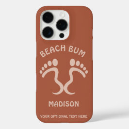 Individuelle Name-, Text- und Color-Beach-Bum iPhone 16 Pro Hülle