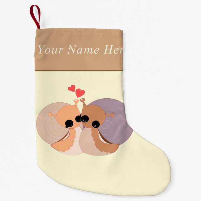 Individuelle Name Text Weihnachts Strumpf Couple S Kleiner Weihnachtsstrumpf (Vorderseite)